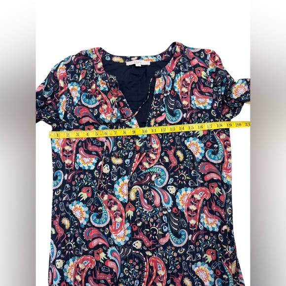 LOFT Multicolor Paisley Long Sleeve Dress Size Medium. E70 - Picture 17 of 17